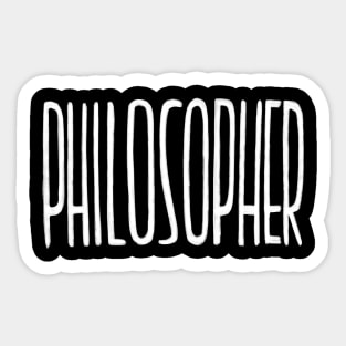Philosopher, handwritten, Philosophy Sticker